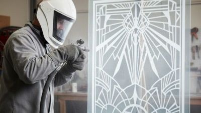 Comment réaliser du sablage sur verre avec une aérogommeuse ?