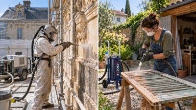 Faut-il acheter une aérogommeuse ou faire appel à un artisan ?